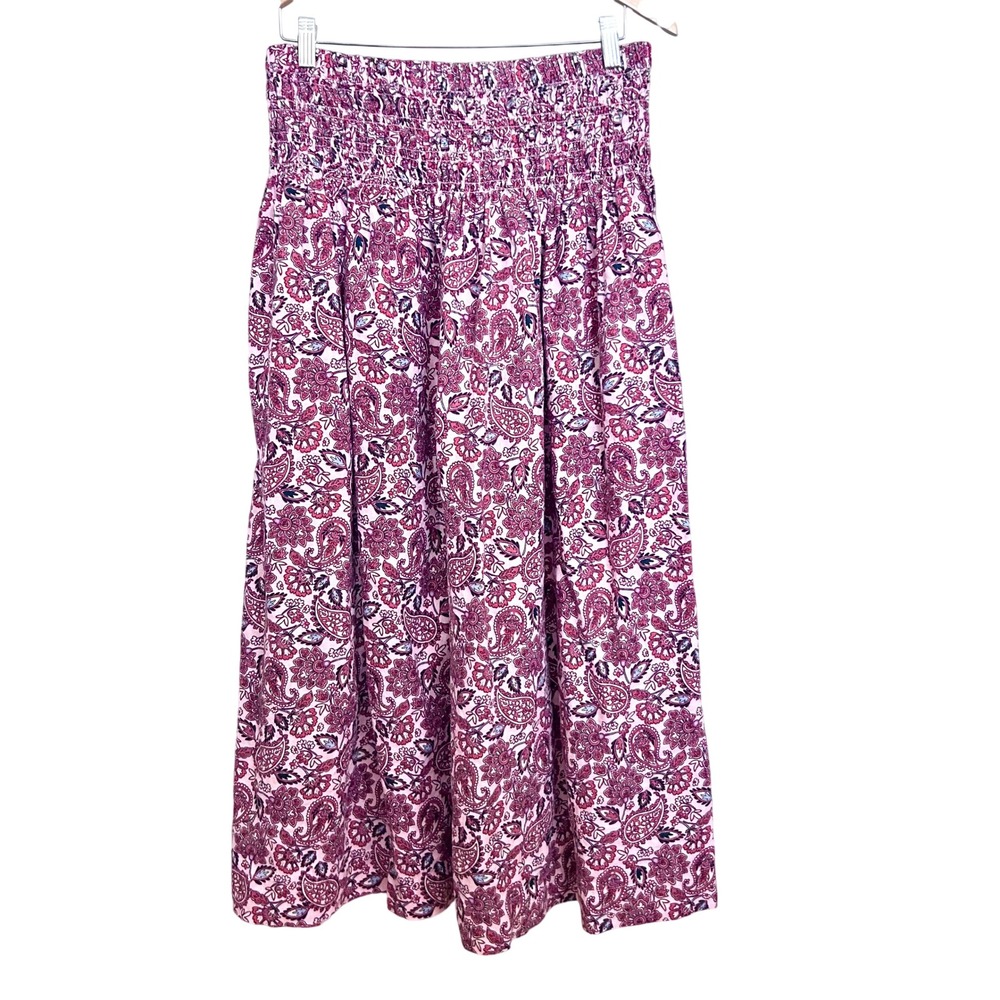 Boden Pink Paisley Smocked Waist Maxi Skirt Floral Boho US 10 UK 14 - Picture 12 of 13